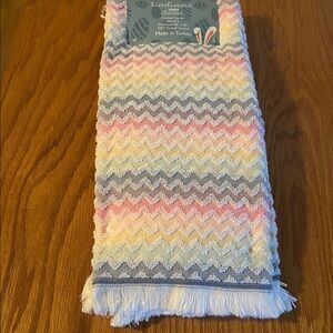 NEW Ladinne Happy Easter Fringe Kitchen Towels 100% Cotton 20”x30” set of 3